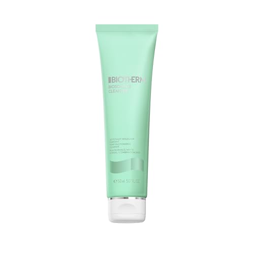 Biotherm Biosource Reinigungsschaum für normale Haut, Cleansing Foam mit Mineralien und Zink, mildes Reinigungsgel für ein erfrischtes Hautgefühl, 150 ml