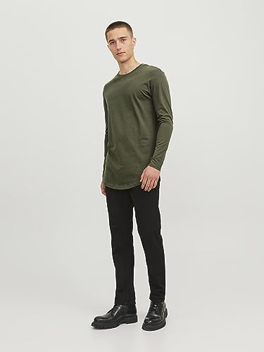 JACK & JONES Herren Jjenoa T-Shirt O-Neck Noos Langarmshirt, Forest Night, M EU – Ansicht 4