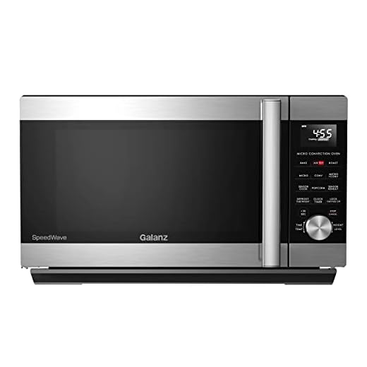 Galanz GSWWA16S1SA10 3-in-1 Microwave Oven with Air Fry Convection, Combi-Speed, 1.6 Cu.Ft /1000W, LCD Display, Touch Cook, Handle Design, Cu. Ft, Stainless Steel