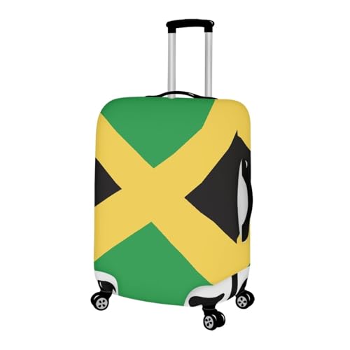 Jamaican Flag Luggage Cover Elastic Washable Suitcase Protector Travel Suitcase Cover for Kid and Adult, M (Fit 22-24 Inch Suitcase)2