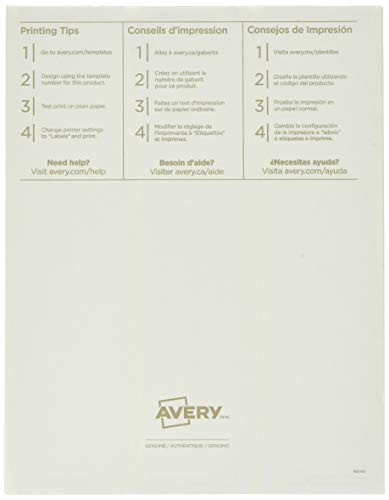 AVERY Address Labels with Easy Peel for Laser/Inkjet Printers, 1" x 2-5/8", White, Rectangle, 300 Labels, Permanent (8920) Made in Canada image 5