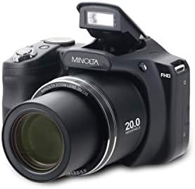 Minolta 20 Mega Pixels High Wi-Fi Digital Camera with 35x Optical Zoom, 1080p HD Video & 3" LCD, Black (MN35Z-BK)