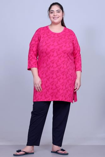 Image of RYSH Women's Plus Size Printed Longline Tops | Printed longline tops in multiple colours and plus sizes