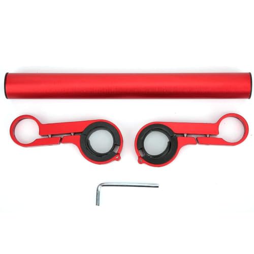 Marco de extensión de manillar para linterna y soporte de teléfono rojo 6