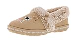 Skechers Women's Bobs Too Cozy- Meow Pajamas Slippers, Tan, 8M