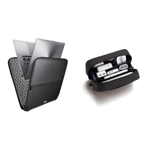 【自立型ガジェットポーチセット】エレコム パソコンケース PCケース 15.6インチワイド ZEROSHOCK 衝撃吸収 MacBook Pro 16対応 ブラック ZSB-IBUB04BK