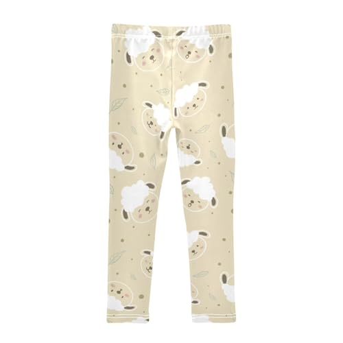Animal Sheep Girls Leggings,Workout Leggings for Girls Toddler Athletic Legging Size for 3-10T2