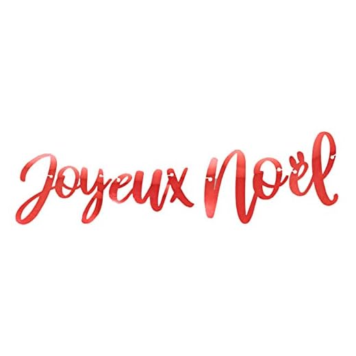 HOBI Guirlande Carton Joyeux NOËL 2M Rouge