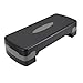 SPYMINNPOO Adjustable Height Exercise Step Aerobic Platform 3-12 Inch Step Adjustable for HIIT Aerobics Rehabilitation with Space Saving Space Design Compact Non-Slip Base for Full Body Workout (Dark