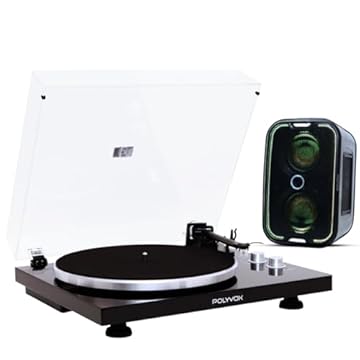 Toca-Discos Belt Drive XTD-67 da Polyvox com Caixa Amplificada Bluetooth, Sistema de Alto-Falantes Sem Fio