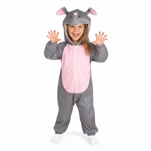 Image of Raj Costume Animal Fancy Dress Costume for Boys & Girls | Hooded Full Body Wildlife Zoo Animal Jumpsuit | Soft Costume for School Function, Fancy Dress, Halloween, Birthday, Cosplay & Role Play