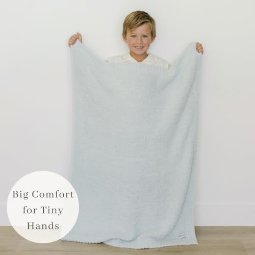 Image of SARANONI Bamboni Luxury Baby Blanket | Cozy & Soft Plush Receiving Blankets | Perfect for Girls & Infant Baby Boy Blankets | Sky Blue - 30 inch x 40 inch