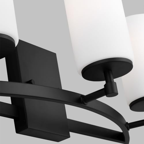 Image of Generation Lighting 3-Light Alturas Contemporary Bath Fixture Wall Lamp Midnight Black 4424603-112 | Bathroom Light Fixture for Home Decor | Wall Sconce Vanity Light Fixture and Bathroom Accessory