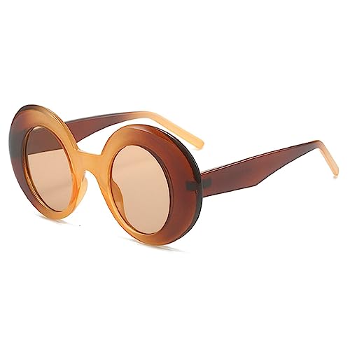 Vintage Oversized Round Blue Gradient Sunglasses For Women Fashion Large Cat Eye Sun Glasses Female Y2K Oval Eyewear2