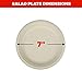 NYHI Brown 7 Inch 125 Pack Heavy Duty Eco-Friendly Disposable Plates 5