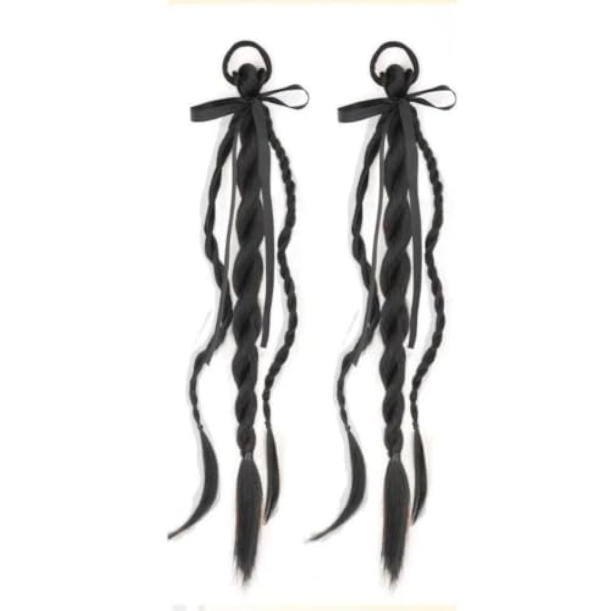 Natural Black Braided Hair Piece