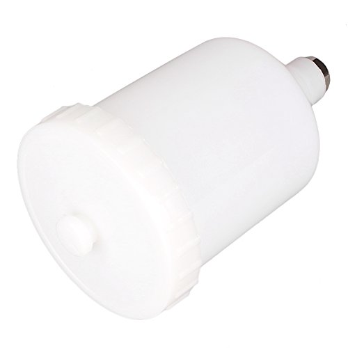 Mallofusa 600ml Spray Paint Gun Cup Air Gravity Feed Paint Spray Auto Car Pot Threaded Connector Capacity for Spray Gun White