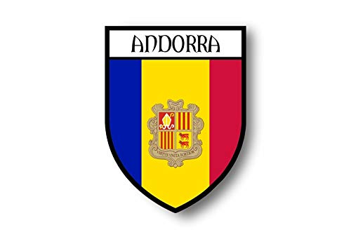 Autocollant Sticker Voiture Moto Blason Ville Drapeau Andorre Andorra