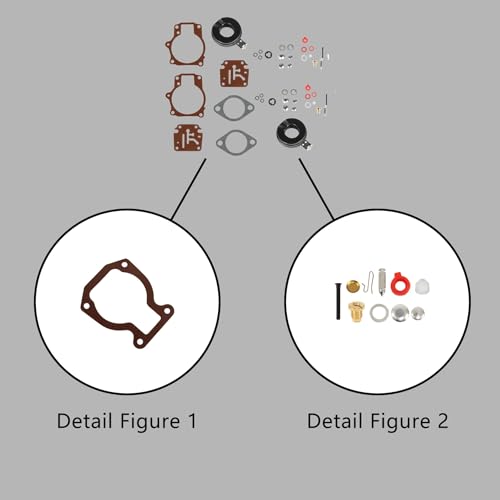 Carb Carburetor Repair Kit w/Float for 1974-1988 398453 Johnson Evinrude 9.9 HP 15 HP