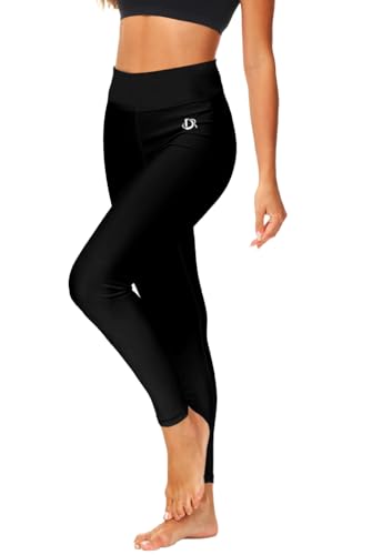 Deerose Print Swim Pants for Women Sun Protection High Waisted Swimming Leggings Rash Guard Pants