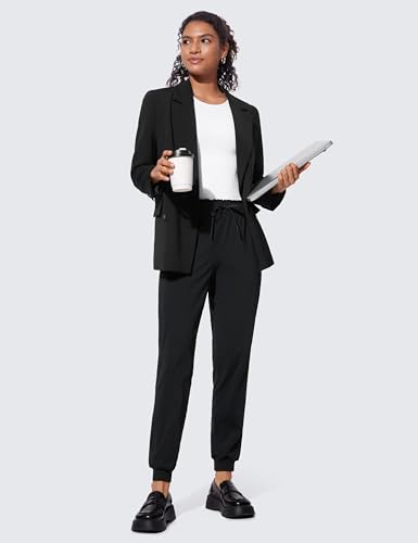 CRZ YOGA 4-Way Stretch High Waisted Joggers for Women Casual Dress Work Workout Pants Pockets3