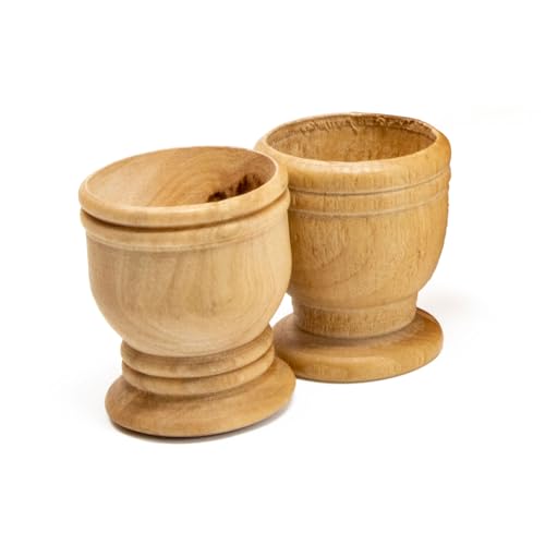 Holy Land Olive Wood Communion Cup - 2 Pack, 1.5