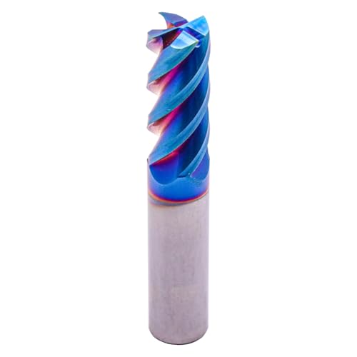 Image of BestParts HRC65 Tungsten Carbide Square End Mills - TiAlsiN Nano Coated, 4 Flute, 45 Degree Helix, 1 /2 inch Cutting Diameter, 1 /2 inch Shank Diameter, 1-1 /4 inch Length of Cut, 3 inch Overall Length