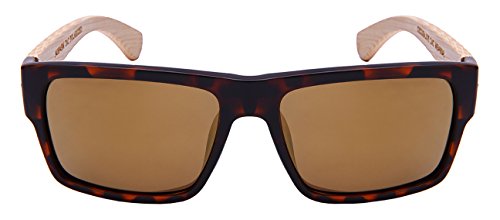 Edge I-Wear Rectangular Style Wooden Bamboo Sunglasses Men Women Bamboo Glasses540894BM-PRV2