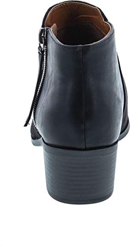 Image of Soda Women's Mug Round Toe Faux Suede Stacked Heel Western Ankle Bootie