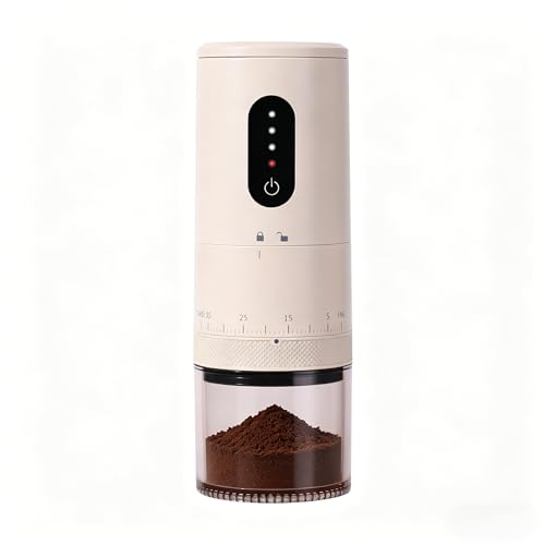 EGGEIL Conical Burr Coffee Grinder. Portable Electric Espresso Bean Grinder for Travel, Camping.Rechargeable Cordless Coffee Grinders with 38 External Adjustable Grind Settings