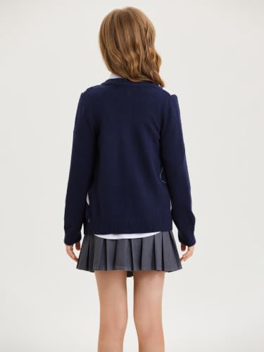 GRACE KARIN Girl Cardigan Sweater Size 10 Button Argyle Knit School Uniform — view 2
