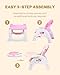 SANDINRAYLI High Chair, Convertible Highchairs for Babies and Toddlers, Easy Clean Baby High Chair, 3 in 1 Feeding Chair for Eating, Adjustable Infant Chair for Toddlers 1-3, Baby Food Chair, Pink