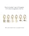 PAVOI 14K Yellow Gold Plated Huggie Earrings and Charm Set for Women | Mix and Match Earring Pack with Hamsa & Evil Eye Cubic Zirconia Charms