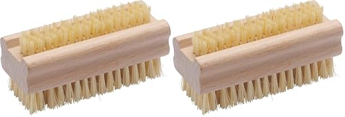 Brosse a Ongle et Main Gerlon – 2 Faces et 2 Longueur de Poils pour Déloger Facilement Toutes Les Salissures (Lot de 2)