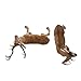 Kurt Adler 22 Inch Standing Brown Deer Tablepiece, 2 Piece Set