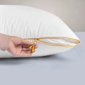 SleepyCat Microfiber Cloud Pillow with Adjustable Zipper Set of 2 (Standard Size, 27x18 Inches) White