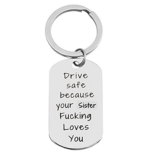 MXXGMYJ Birthday Christmas Gifts for Women Men Drive Safe Keychain for Teens Boys Girls Gift