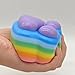 Handmade Giant Rainbow Cat Paw Squishy Toy - Tabas Silicone Ultra-Soft Sticky Stress Relief Fidget Sensory Toy, Fun and Cute Plaything Perfect Squeeze Toy for Birthday Gift (Large)