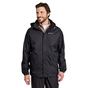 Mountain Warehouse Pakka Mens Waterproof Packable Jacket – IsoDry, Lightweight & Breathable Raincoat with Taped Seams & Packaway Bag – For Spring Summer & Travel