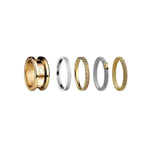 BERING Austauschbar Ring Set für Damen in Silber & Gold mit einzigartigem...