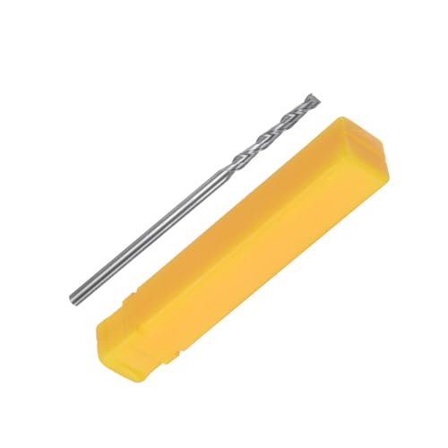 Image of uxcell Carbide Square End Mill, 1 /4 inch Diameter Uncoated 2 Flutes Milling Bit Cutter, for Aluminum Copper Non-Ferrous Metal, 1 /4 inch Shank 2-7 /32 inch Cut Length 6 inch Extra Long