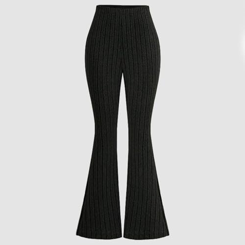 Girls Knit Ribbed Flare Leggings with Pocket Kids Stretch Bell Bottoms Yoga Dance Active Leggings for Youth Teen Soft2