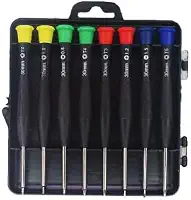 Kit de Chaves de Precisão, 8 Peças, Pontas Imantadas, com Estojo KPAA035