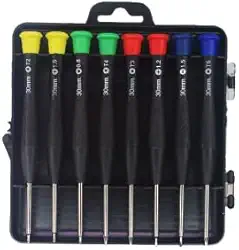 Kit de Chaves de Precisão, 8 Peças, Pontas Imantadas, com Estojo KPAA035