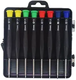 Kit de Chaves de Precisão, 8 Peças, Pontas Imantadas, com Estojo KPAA035