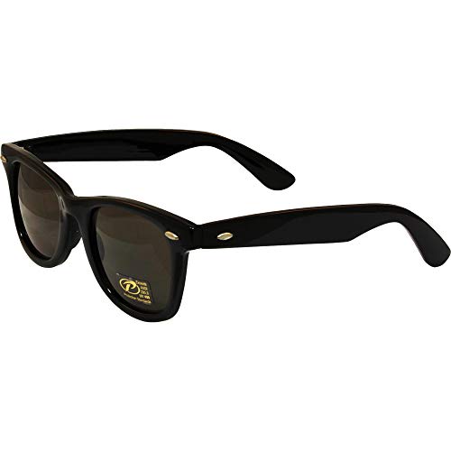 Pacific Coast Blues Brothers Sunglasses for Men By Pcsun Z80.3 Safety-Rated Black Frame w/Smoke Lens