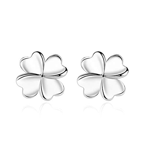 Cadeau pour femme boucles d'oreilles trèfle argent 925 fin