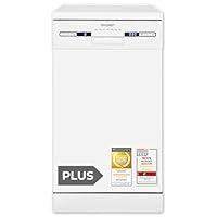Exquisit PLUS Geschirrspüler 45 cm, Unterbaufähig, 9 Maßgedecke, 9 Liter, ECO-Programm, Startzeitvorwahl, GSP59309-030E weiss