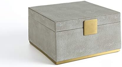 Amazon.com: WV Ivory Shagreen Square Decorative Box for Home Decor Faux ...