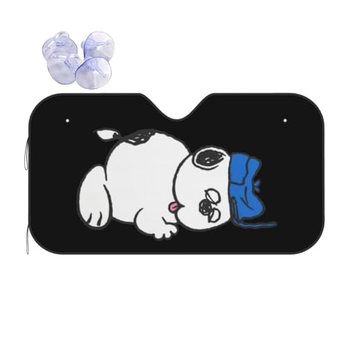 カーサンシェード スヌーピー オラフ アニメ カーフロントカバー 車用サンシェード 日よけ 紫外線対策 展開寸法 130x70cm 吸盤4個付 カーテン 遮光断熱 軽自動車 グッズ キャラクター